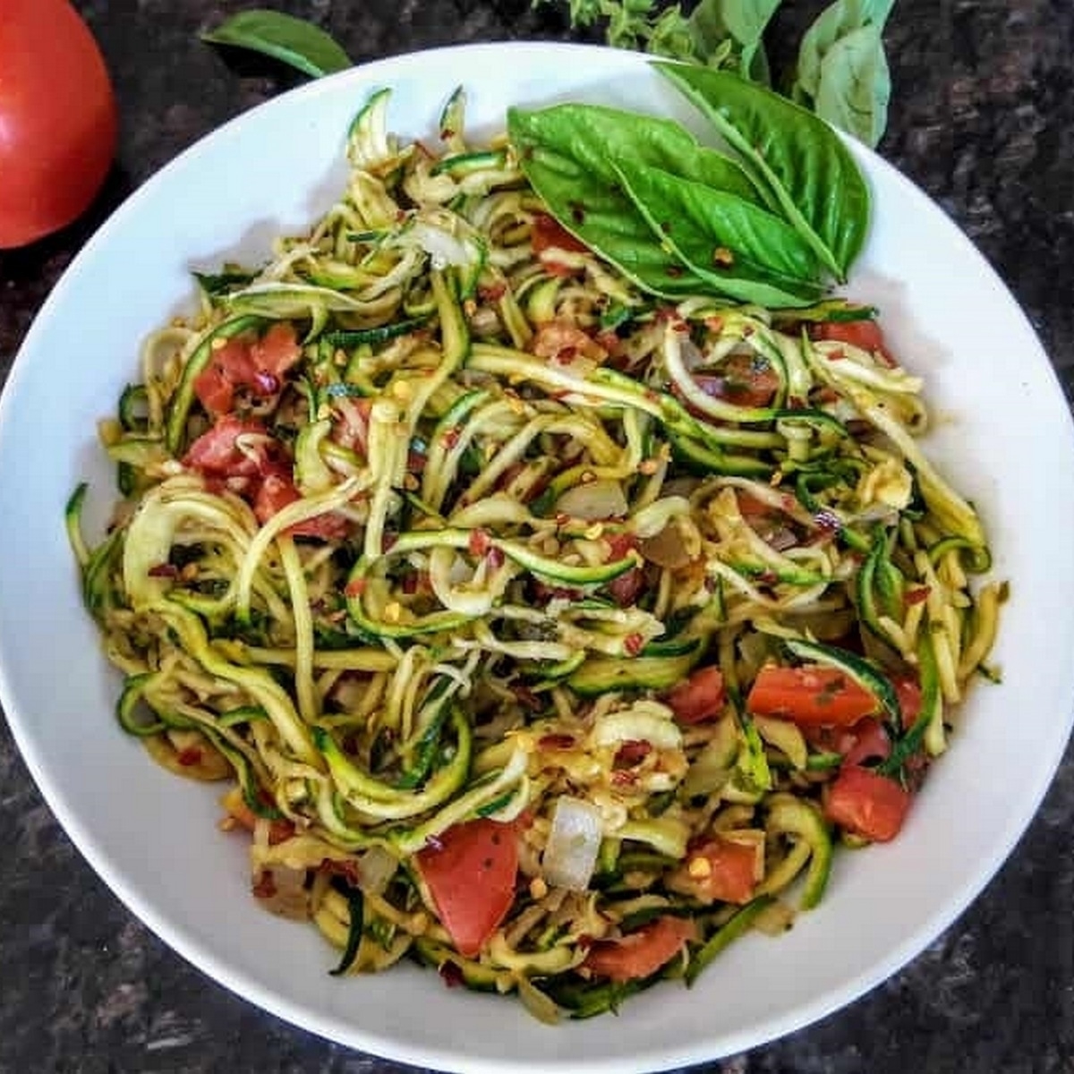 Italian Style Zoodles Zucchini Noodles Gf Vegan